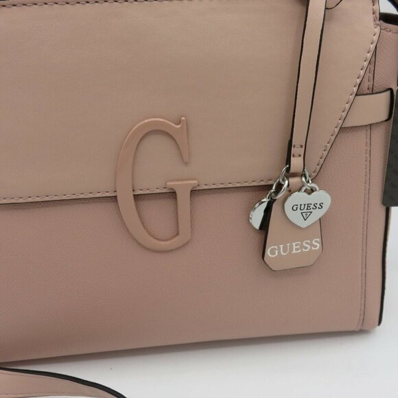 GUESS Abriella Blush Pink Animal Friendly Vegan Leather Shoulder Bag Purse NEW - Picture 2 of 6